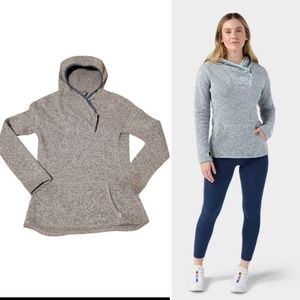 Stio Women's Sweetwater Fleece Hoodie Heather Gray Sweater Sweatshirt Sz Medium